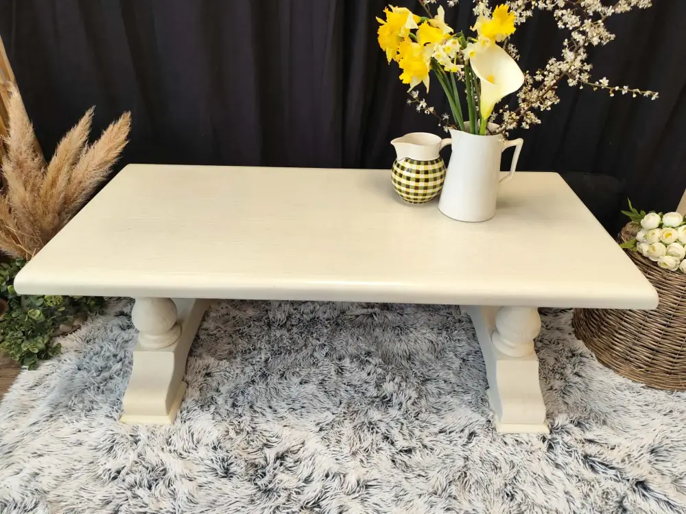 TABLE BASSE EN CHENE BLANCHE